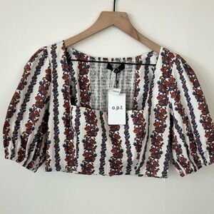 NWT OPT Floral Crop Top